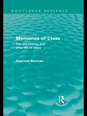 cover image of Memories of Class (Routledge Revivals)